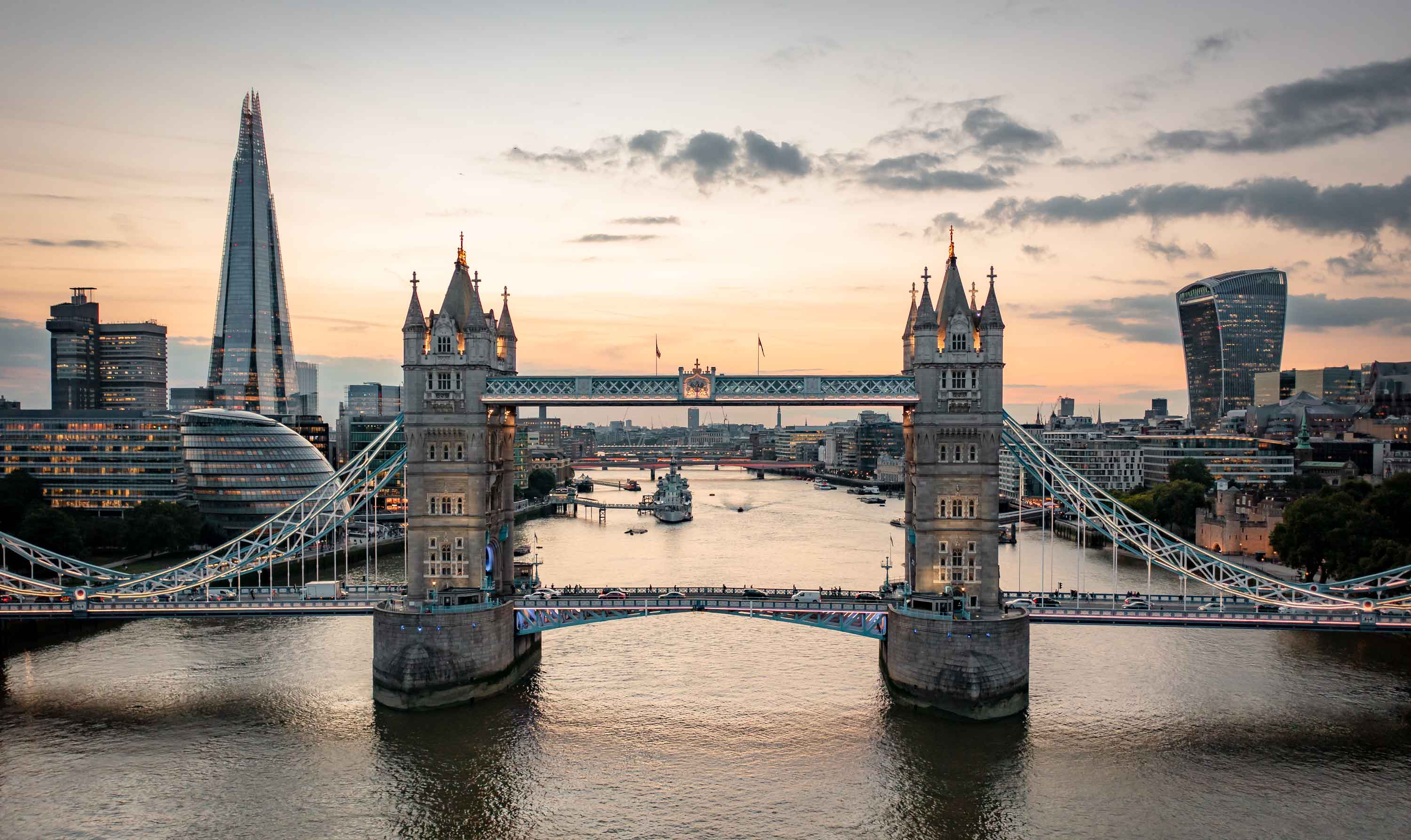 London skyline photogrpahed by drone company
